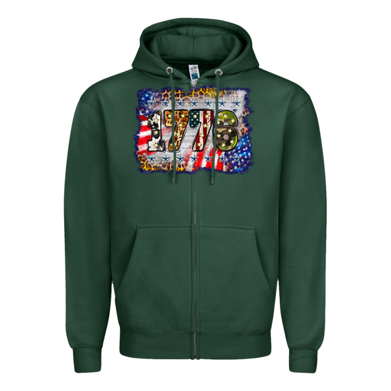 1776 4th Of July Background Zipper Hoodie by BarkalooDesign | Teevron