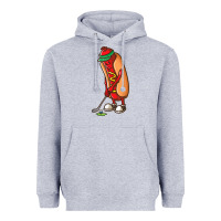 Heather Grey Funny Golfing Hot Dog Golf Gifts Shirts for Men Boys Golfer Heavyweight Hoodie - maiPhamDesign