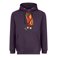 Plum Funny Golfing Hot Dog Golf Gifts Shirts for Men Boys Golfer Heavyweight Hoodie - maiPhamDesign