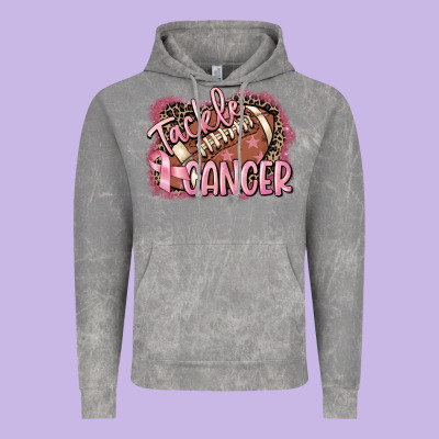 Tackle Cancer Football Vintage Hoodie Designed By Fadigitalartstudio