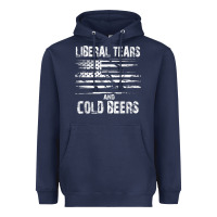 Navy liberal tears and cold beers   funny political t shirt Heavyweight Hoodie - maiPhamDesign
