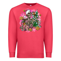 Cardinal pink coffee gifts christmas skeleton coffee Premium Sweatshirt - AdoDesignShop
