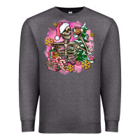 Charcoal Heather pink coffee gifts christmas skeleton coffee Premium Sweatshirt - AdoDesignShop