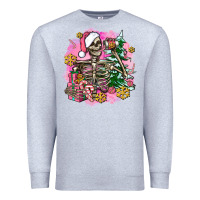 Heather Grey pink coffee gifts christmas skeleton coffee Premium Sweatshirt - AdoDesignShop