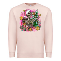 Pale Pink pink coffee gifts christmas skeleton coffee Premium Sweatshirt - AdoDesignShop