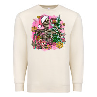 Sandshell pink coffee gifts christmas skeleton coffee Premium Sweatshirt - AdoDesignShop