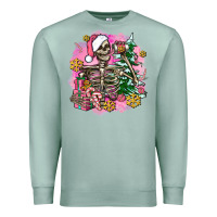 Seafoam pink coffee gifts christmas skeleton coffee Premium Sweatshirt - AdoDesignShop