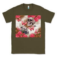 Army Green skulls and roses tumbler Classic Tee - TumblerDesignByShophia