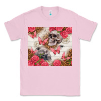 Bubblegum Pink skulls and roses tumbler Classic Tee - TumblerDesignByShophia