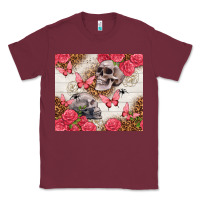Burgundy skulls and roses tumbler Classic Tee - TumblerDesignByShophia
