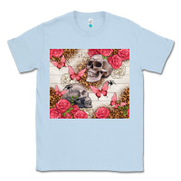 Dusty Blue skulls and roses tumbler Classic Tee - TumblerDesignByShophia
