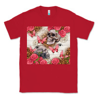 Red skulls and roses tumbler Classic Tee - TumblerDesignByShophia