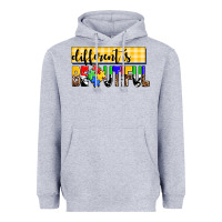 Heather Grey different is beautiful Heavyweight Hoodie - AdoDesignShop