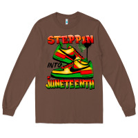 Chestnut Steppin' into Juneteenth Long Sleeve Tee - FaDigitalArtStudio