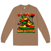 Toasted Coconut Steppin' into Juneteenth Long Sleeve Tee - FaDigitalArtStudio
