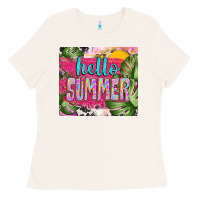 Bone hello summer with cowhide Ladies Tee - TumblerDesignByShophia