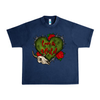 Navy love is wild with bullskull olivia Urban Heavy Tee - OliviaCreatesArt