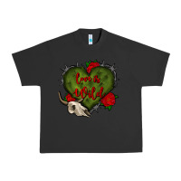 Pigment Black love is wild with bullskull olivia Urban Heavy Tee - OliviaCreatesArt