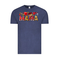 Vintage Denim Valentine's Day Mama Mother's Day Vintage Tee - HowdyJamesFarm