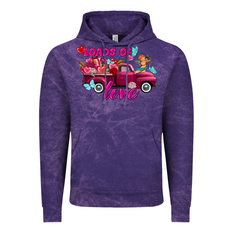 Loads Of Love Valentine's Day Truck Vintage Hoodie by FaDigitalArtStudio | Teevron