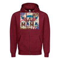 Burgundy american mama Zipper Hoodie - BarkalooDesign
