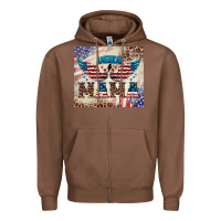 Chestnut american mama Zipper Hoodie - BarkalooDesign