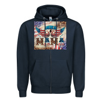 Navy american mama Zipper Hoodie - BarkalooDesign