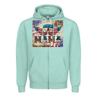 Seafoam american mama Zipper Hoodie - BarkalooDesign