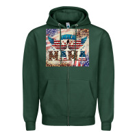 Sports Green american mama Zipper Hoodie - BarkalooDesign