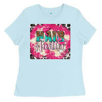 Baby Blue hair hustler with elements Ladies Tee - TumblerDesignByShophia