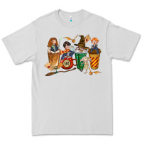 Dove Grey wizards coffee cups Premium Tee - texasbilliewilder