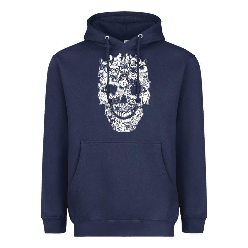 Matching Family French Bulldog Dog Skull Costume Halloween Heavyweight Hoodie by maiPhamDesign | Teevron