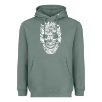 Sage Matching Family French Bulldog Dog Skull Costume Halloween Heavyweight Hoodie - maiPhamDesign