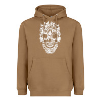 Toasted Coconut Matching Family French Bulldog Dog Skull Costume Halloween Heavyweight Hoodie - maiPhamDesign