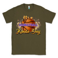 Army Green It's a Basketball kinda day Classic Tee - HowdyJamesFarm