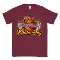 Burgundy It's a Basketball kinda day Classic Tee - HowdyJamesFarm