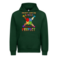 Forest Green society says i'm autistic god says i'm perfect Urban Hoodie - JahusDesignShop