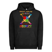 Pigment Black society says i'm autistic god says i'm perfect Urban Hoodie - JahusDesignShop