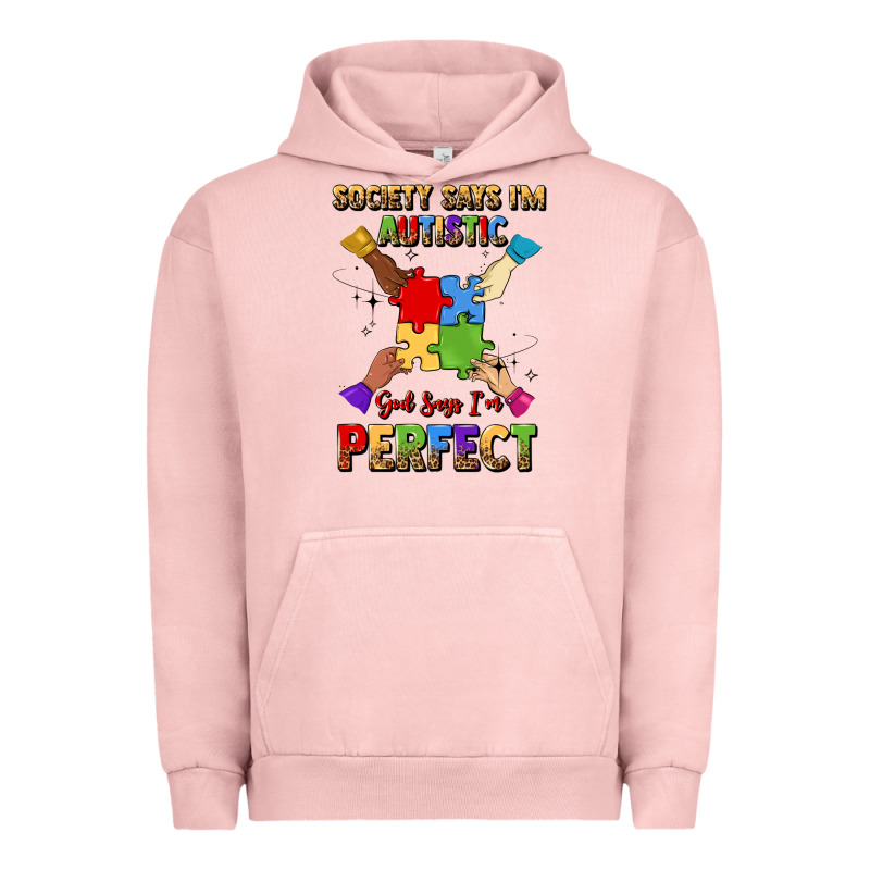 Society Says I'm Autistic God Says I'm Perfect Urban Hoodie by JahusDesignShop | Teevron