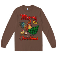 Chestnut merry christmas chickens Long Sleeve Tee - RanaPortraitStore
