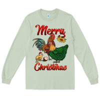 Matcha merry christmas chickens Long Sleeve Tee - RanaPortraitStore