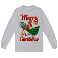Moon Dust merry christmas chickens Long Sleeve Tee - RanaPortraitStore
