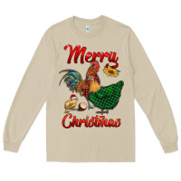Mushroom merry christmas chickens Long Sleeve Tee - RanaPortraitStore