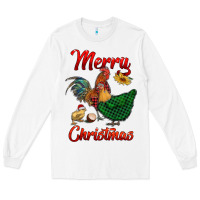 White merry christmas chickens Long Sleeve Tee - RanaPortraitStore