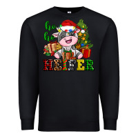 Ho Ho Heifer Little Cute Christmas Cow Premium Sweatshirt | Teevron