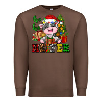 Chestnut ho ho heifer little cute christmas cow Premium Sweatshirt - AdoDesignShop