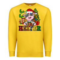 Lemon ho ho heifer little cute christmas cow Premium Sweatshirt - AdoDesignShop