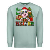 Seafoam ho ho heifer little cute christmas cow Premium Sweatshirt - AdoDesignShop