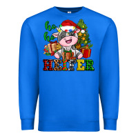 True Royal ho ho heifer little cute christmas cow Premium Sweatshirt - AdoDesignShop