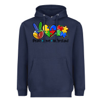 Navy peace love  cure Heavyweight Hoodie - AdoDesignShop